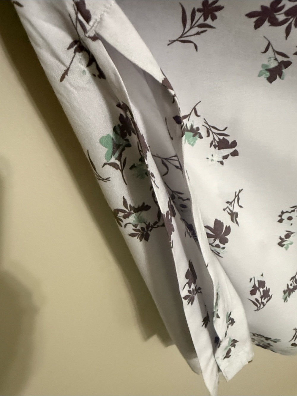 Ann Taylor Light gray  Floral Wrap Maxi Dress women M casual vacation office - Picture 6 of 12